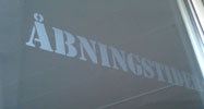 Frosted / Sandblasted Glass Vinyl Letters